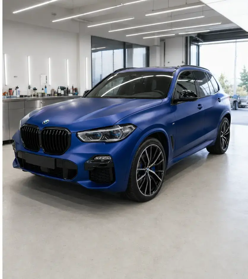 BMW X5 — с чёрного на синий после работы
