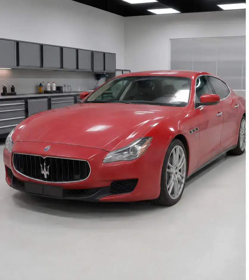 Maserati Quattroporte — насыщенный красный до работы