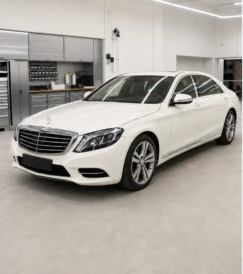 Mercedes-Benz S-Class — с белого на чёрный до работы